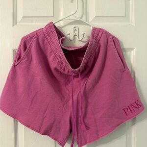 PINK ivy fleece campus shorts